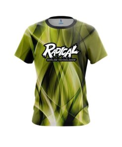 Radical Wavy Yellow Swirl  CoolWick Bowling Jersey