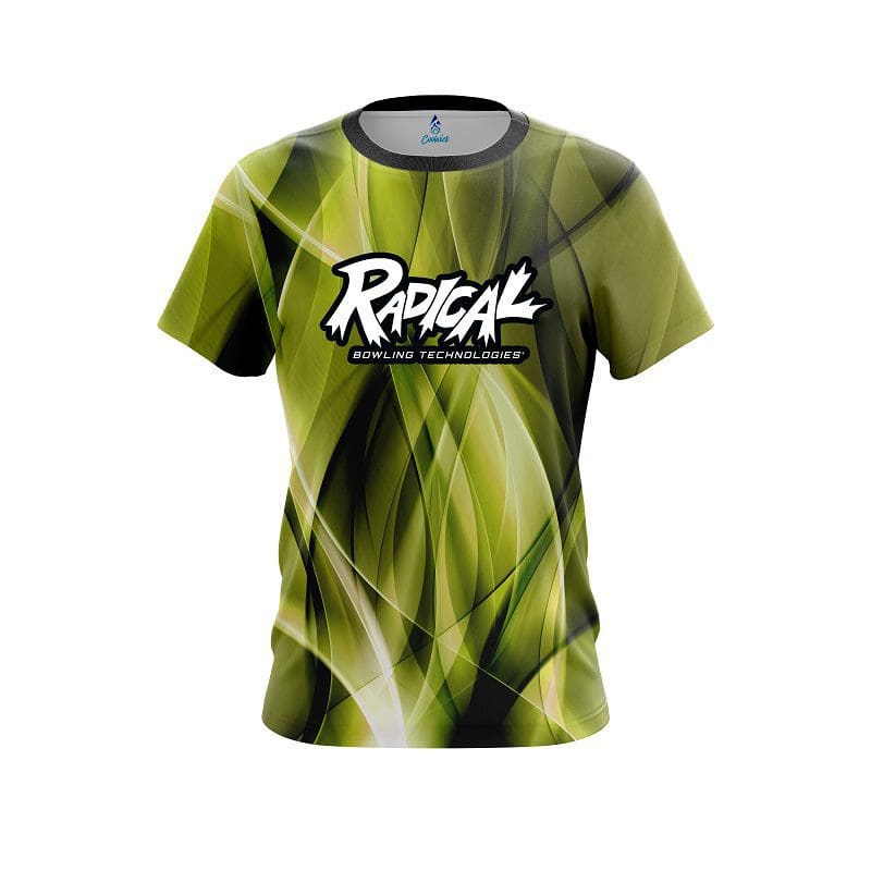 Radical Wavy Yellow Swirl CoolWick Bowling Je...