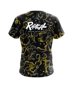 Alternative view of Radical Yellow Flowing Fluid CoolWick Bowling Jersey