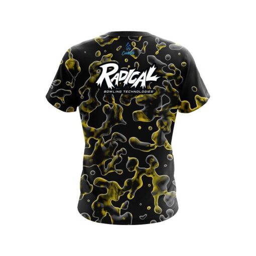Radical Yellow Flowing Fluid CoolWick Bowling Jersey - Image 2