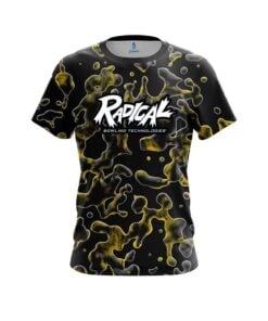 Radical Yellow Flowing Fluid CoolWick Bowling Jersey