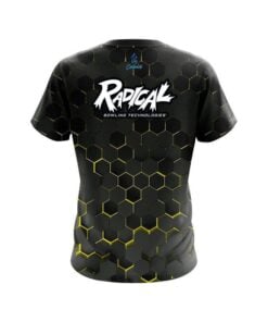 Alternative view of Radical Yellow Honeycomb Fusion CoolWick Bowling Jersey