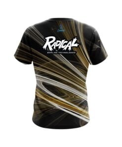 Alternative view of Radical Yellow Motion Swirl CoolWick Bowling Jersey