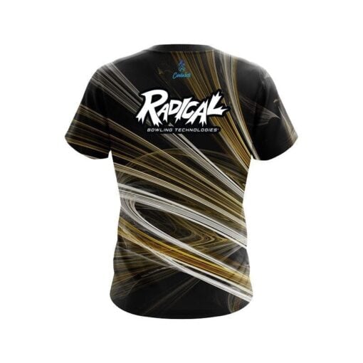 Radical Yellow Motion Swirl CoolWick Bowling Jersey - Image 2