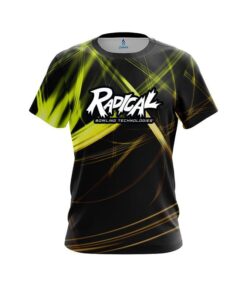 Radical Yellow Spiral CoolWick Bowling Jersey