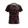 Plain Red Flowing Fluid CoolWick Bowling Jersey