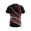 Plain Red Motion Swirl CoolWick Bowling Jersey - Image 2