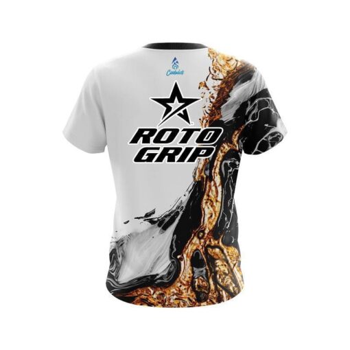 Roto Grip Black And Gold Liquid Marble CoolWick Bowling Jersey - Image 2
