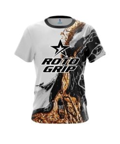 Roto Grip Black And Gold Liquid Marble CoolWick Bowling Jersey