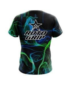 Alternative view of Roto Grip Blue Green Smoke CoolWick Bowling Jersey