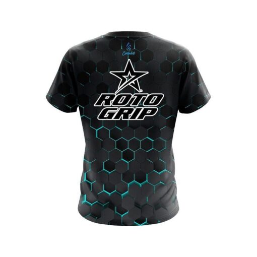 Roto Grip Aqua Honeycomb Fusion CoolWick Bowling Jersey - Image 2