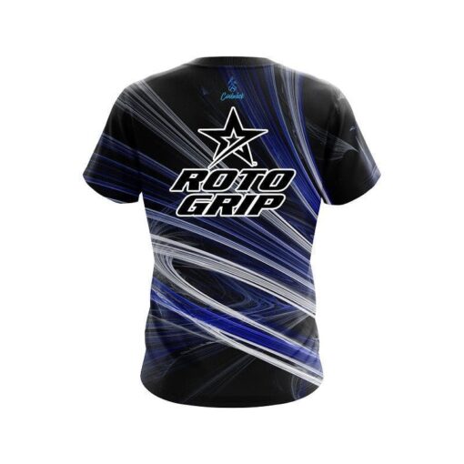 Roto Grip Blue Motion Swirl CoolWick Bowling Jersey - Image 2
