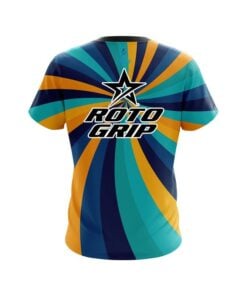 Alternative view of Roto Grip Orange And Blue Color Swirl CoolWick Bowling Jersey