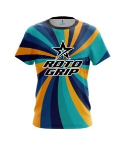Roto Grip Orange And Blue Color Swirl CoolWick Bowling Jersey