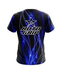 Alternative view of Roto Grip Blue Spiral Waves CoolWick Bowling Jersey