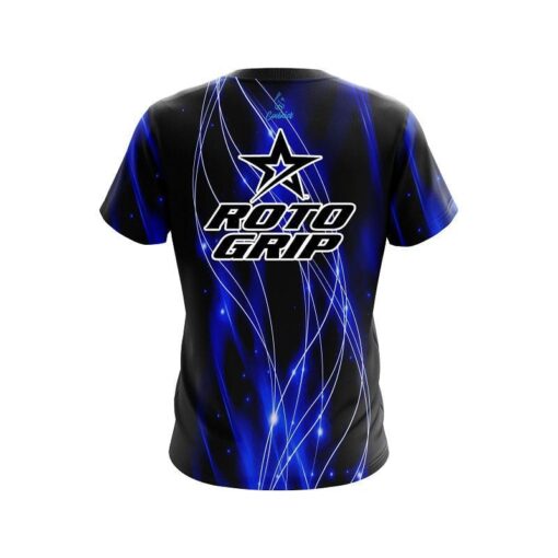 Roto Grip Blue Spiral Waves CoolWick Bowling Jersey - Image 2