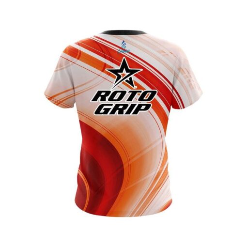 Roto Grip Curvy Orange Pattern CoolWick Bowling Jersey - Image 2