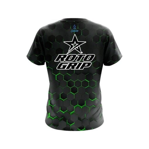 Roto Grip Green Honeycomb Fusion CoolWick Bowling Jersey - Image 2