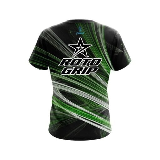 Roto Grip Green Motion Swirl CoolWick Bowling Jersey - Image 2