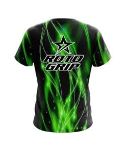 Alternative view of Roto Grip Green Spiral Waves CoolWick Bowling Jersey