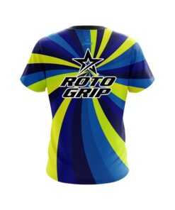 Alternative view of Roto Grip Blue And Yellow Color Swirl CoolWick Bowling Jersey