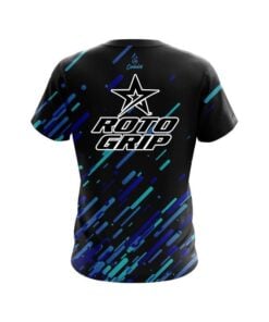 Alternative view of Roto Grip Modern Blue Stripe CoolWick Bowling Jersey