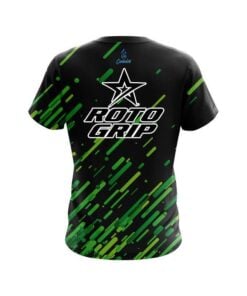Alternative view of Roto Grip Modern Green Stripe CoolWick Bowling Jersey