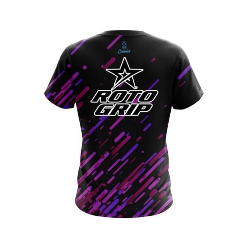 Roto Grip Modern Purple Stripe CoolWick Bowling Jersey - Image 2