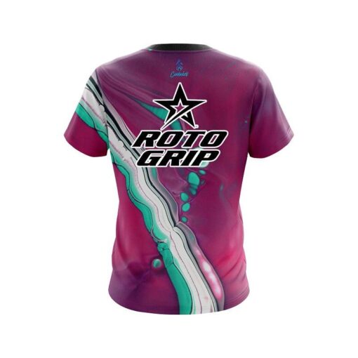 Roto Grip Pink And Green Liquid CoolWick Bowling Jersey - Image 2