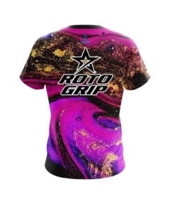 Alternative view of Roto Grip Magenta Gold Liquid Marble CoolWick Bowling Jersey