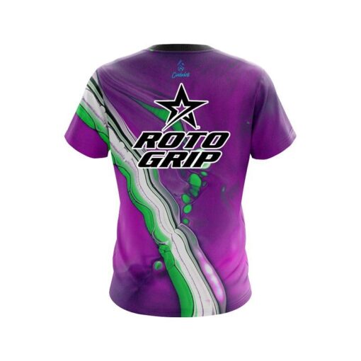 Roto Grip Purple And Green Liquid CoolWick Bowling Jersey - Image 2
