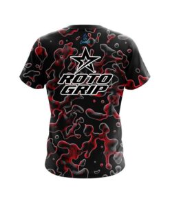 Alternative view of Roto Grip Red Flowing Fluid CoolWick Bowling Jersey