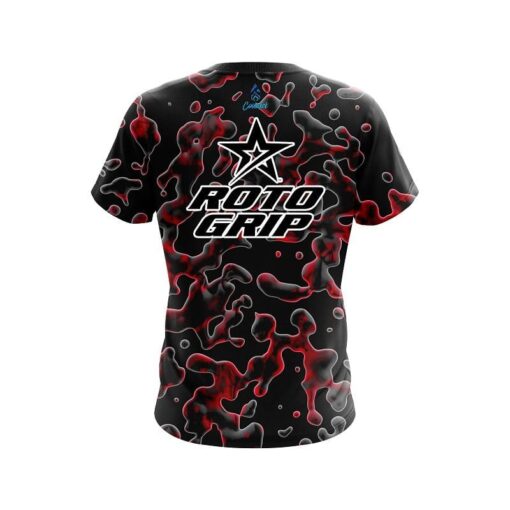 Roto Grip Red Flowing Fluid CoolWick Bowling Jersey - Image 2