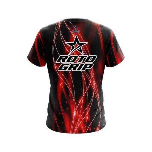 Roto Grip Red Spiral Waves CoolWick Bowling Jersey - Image 2