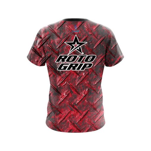 Roto Grip Red Diamond Plate CoolWick Bowling Jersey - Image 2