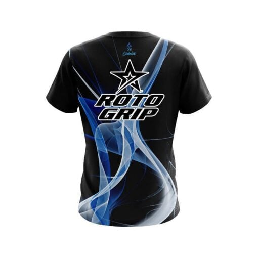 Roto Grip Smokey Blue Wave CoolWick Bowling Jersey - Image 2