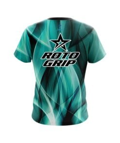 Alternative view of Roto Grip Wavy Aqua Swirl CoolWick Bowling Jersey