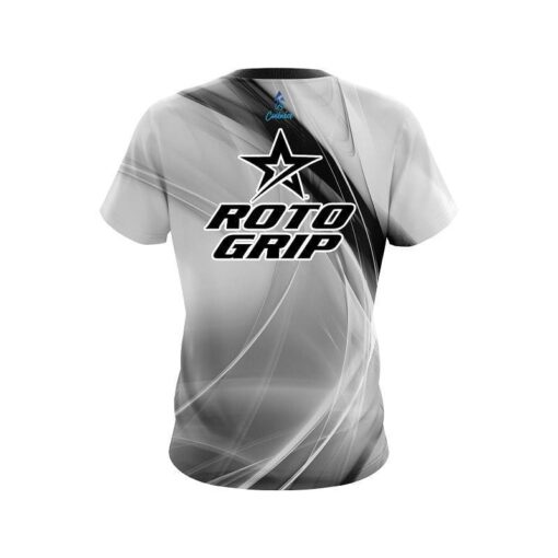 Roto Grip Wavy Black And White Swirl CoolWick Bowling Jersey - Image 2
