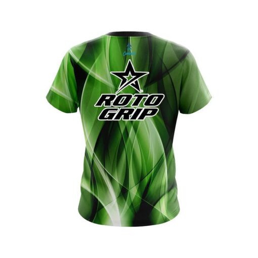 Roto Grip Wavy Green Swirl  CoolWick Bowling Jersey - Image 2