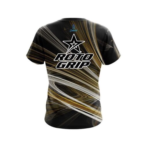 Roto Grip Yellow Motion Swirl CoolWick Bowling Jersey - Image 2