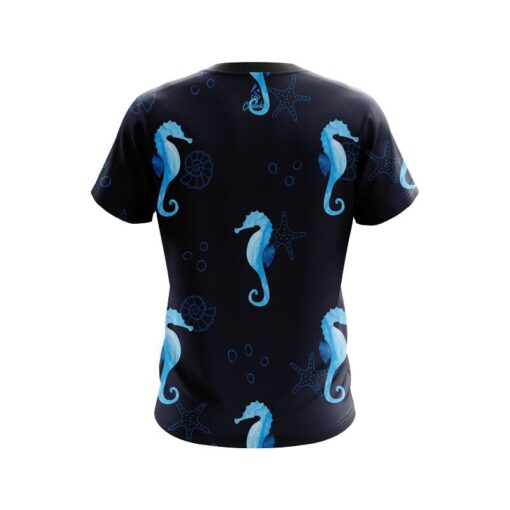 Plain Underwater Seahorse CoolWick Bowling Jersey - Image 2