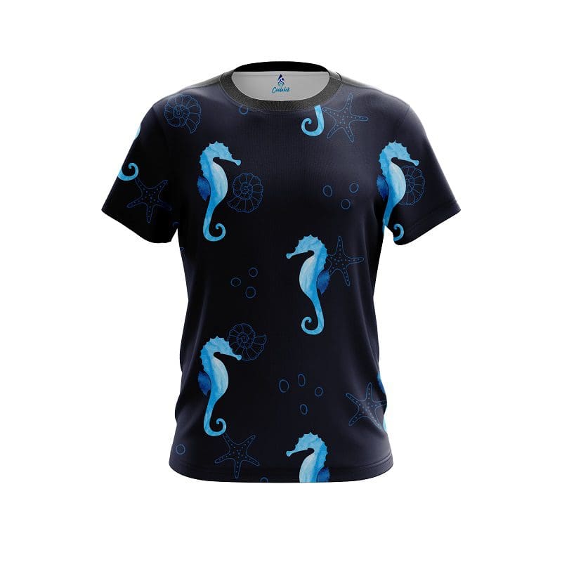 Plain Underwater Seahorse CoolWick Bowling Jersey