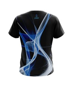 Alternative view of Plain Smokey Blue Wave CoolWick Bowling Jersey