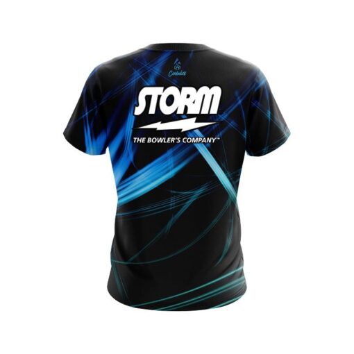Storm Aqua Swirl CoolWick Bowling Jersey - Image 2