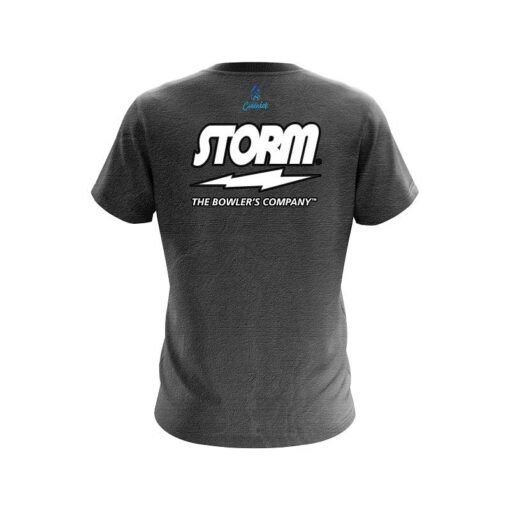Storm Black Grunge Canvas CoolWick Bowling Jersey - Image 2
