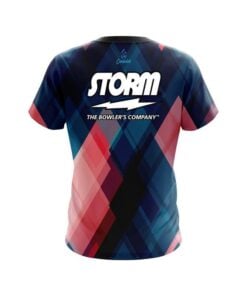 Alternative view of Storm Blue And Pink Diamond CoolWick Bowling Jersey
