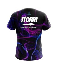 Alternative view of Storm Blue Purple Smoke CoolWick Bowling Jersey