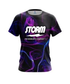 Storm Blue Purple Smoke CoolWick Bowling Jersey