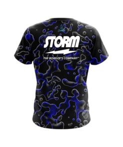 Alternative view of Storm Blue Flowing Fluid CoolWick Bowling Jersey