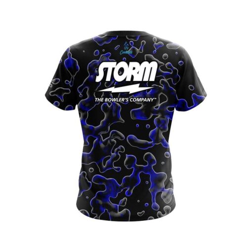 Storm Blue Flowing Fluid CoolWick Bowling Jersey - Image 2
